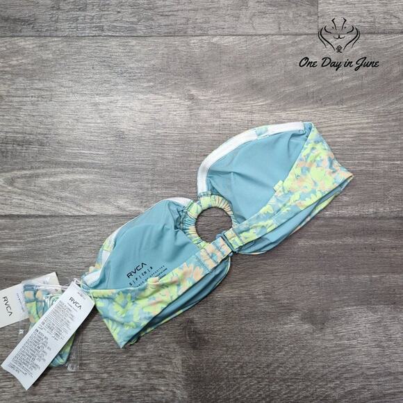 RVCA Field of Dreams Bandeau Bikini Top Size S - Picture 6 of 6
